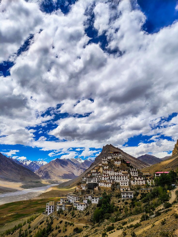 Key Monastery built into Spiti Valley mountainside