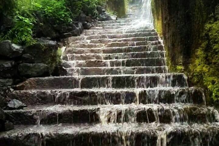Waterfall along Raigad fort monsoon trail