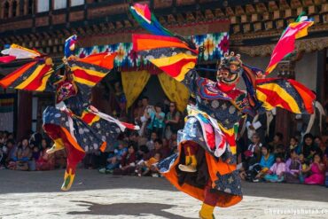 Tshechu festival Bhutan masked Cham dance