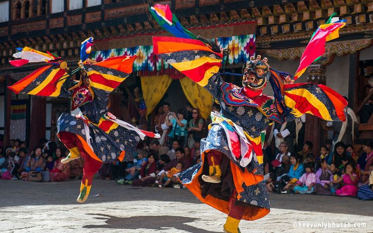 Tshechu festival Bhutan masked Cham dance