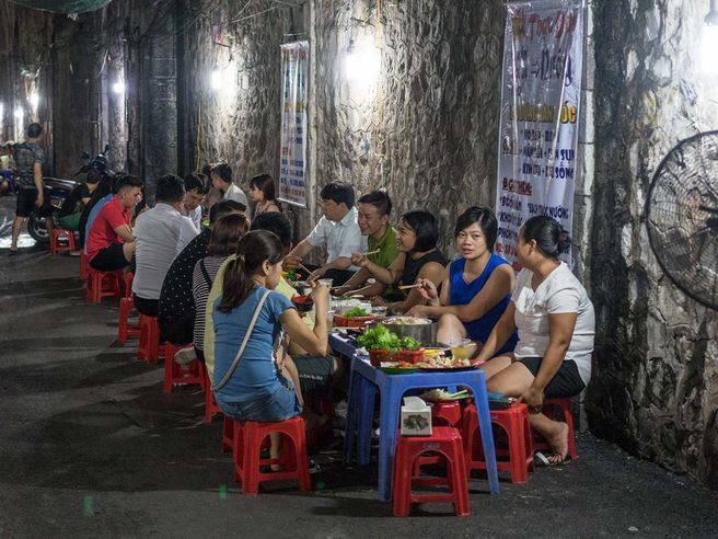 Street food pho and banh mi Vietnam

